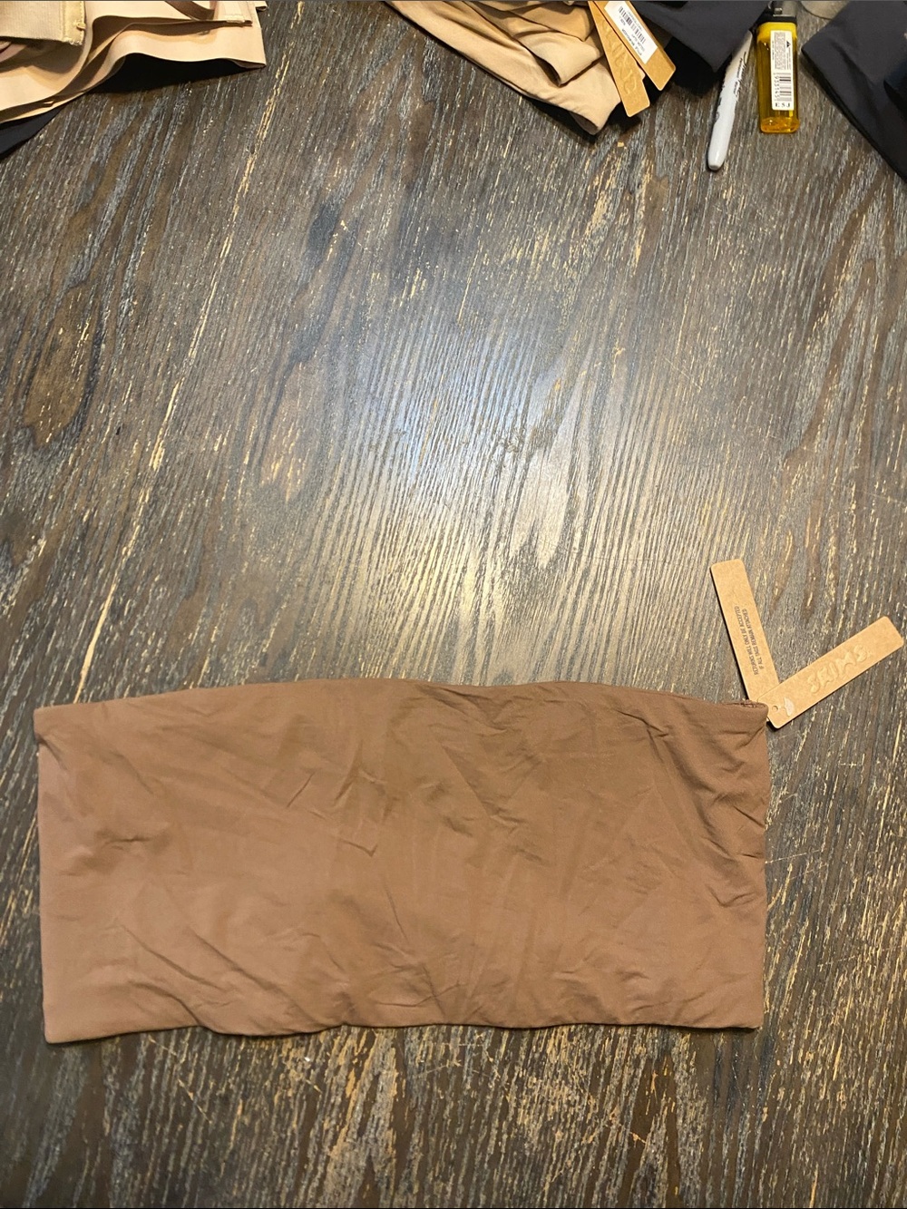 SKIMS Fits everybody jasper Brown XL NWT Bandeau Stretch Tube Top